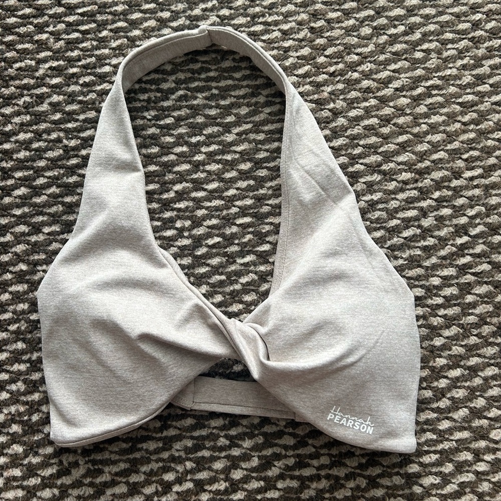DFYNE X Hannah Pearson Edit Twist Front Bra in Sand Dune Size S